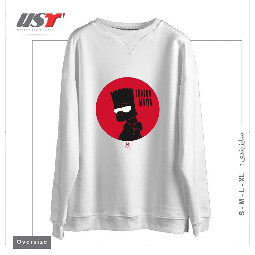 سوییشرت اورسایز طرح JUNIOR MAFIA
