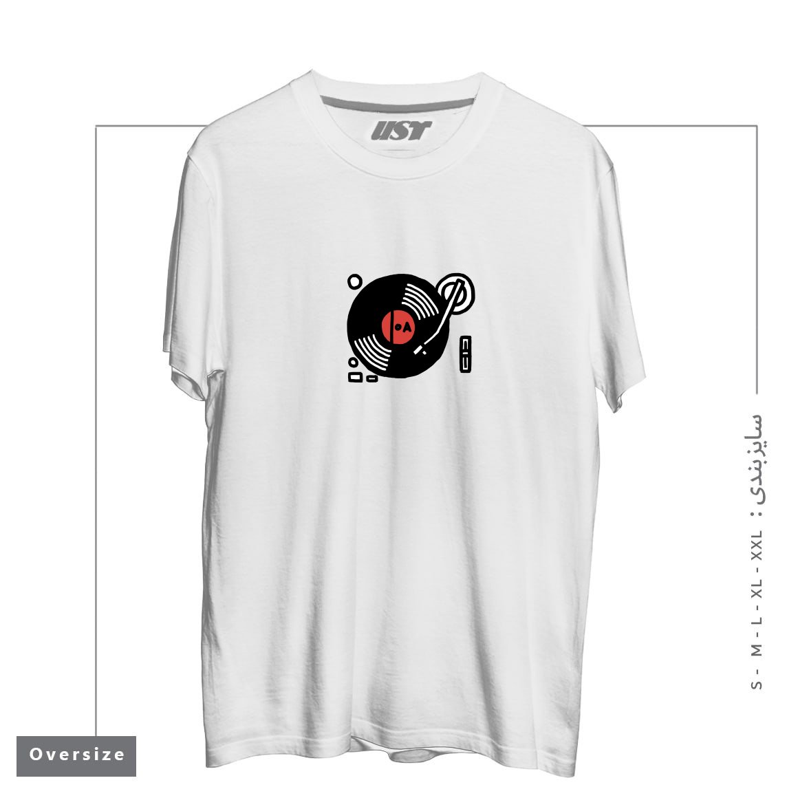 طرح SCRATCH MY BACK تیشرت اورسایزرنگ سفید