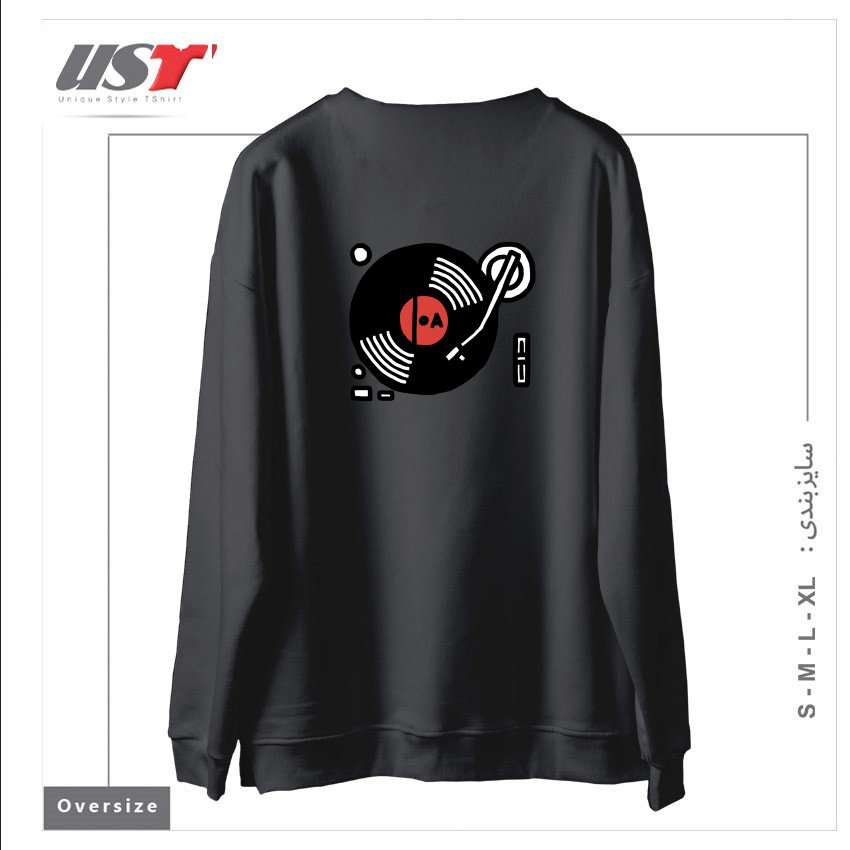 طرح SCRATCH MY BACK سوییشرت اورسایزرنگ دودی