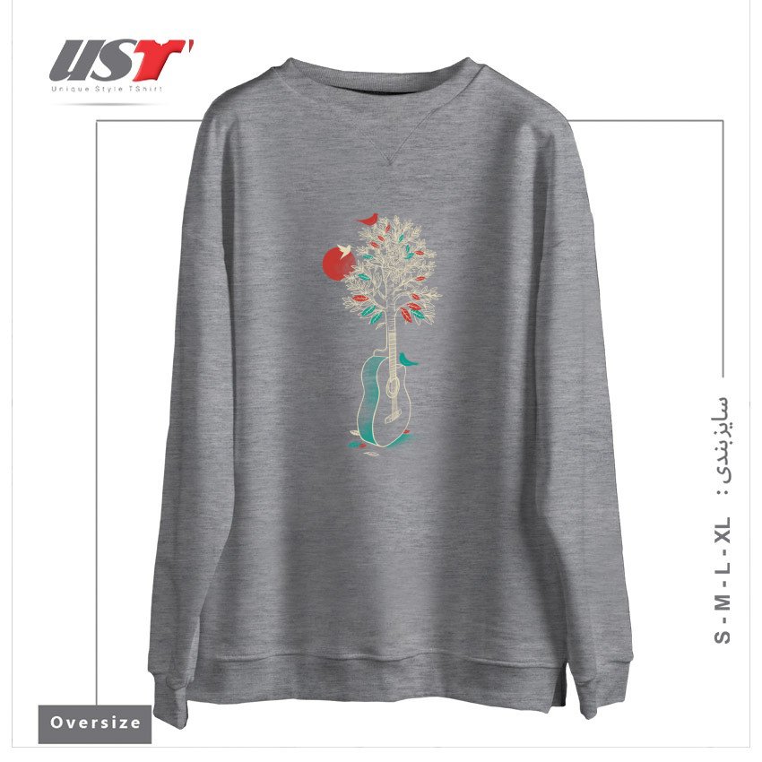 سوییشرت اورسایز طرح SOUND OF THE DARK