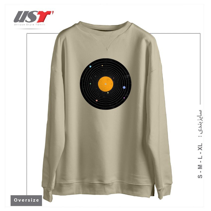 سوییشرت اورسایز طرح SPACE SOUNDS