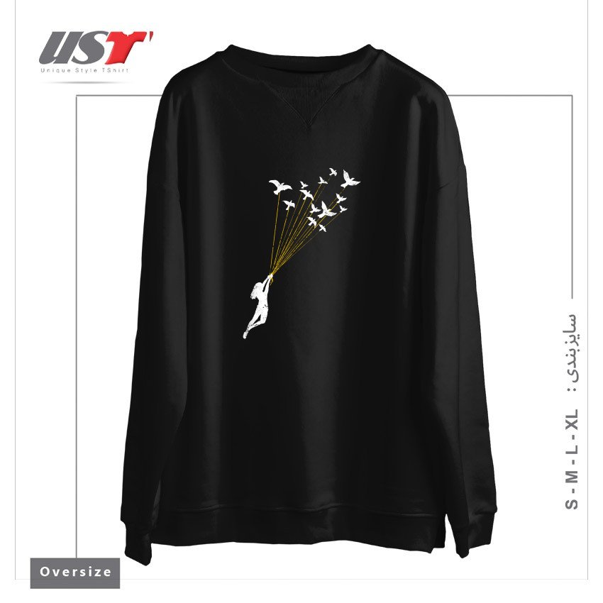 سوییشرت اورسایز طرح JUST BELIEVE IN YOUR DREAM