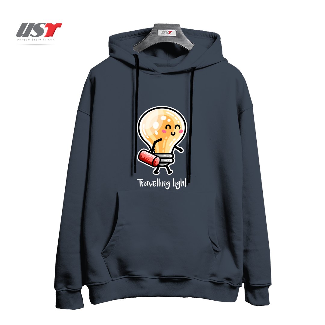 هودی اورسایز طرح KAWAII CUTE TRAVELLING LIGHT PUN