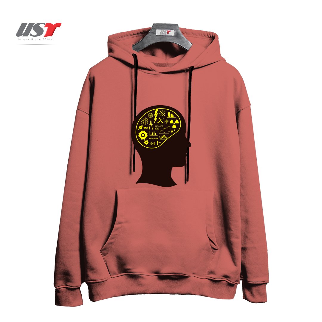 طرح ENGINEERING MIND هودی اورسایزرنگ آجری