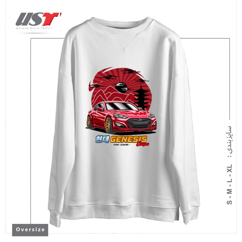 سوییشرت اورسایز طرح KDM STREET RACING HYUNDAI GENESIS COUPE
