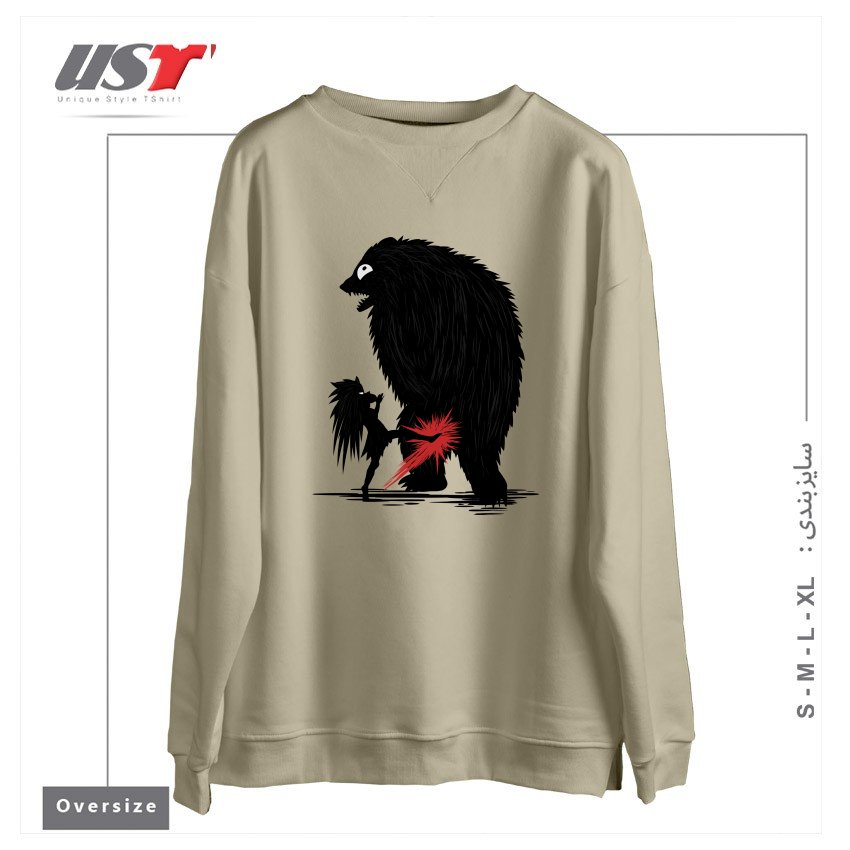 سوییشرت اورسایز طرح BEAR KICK1