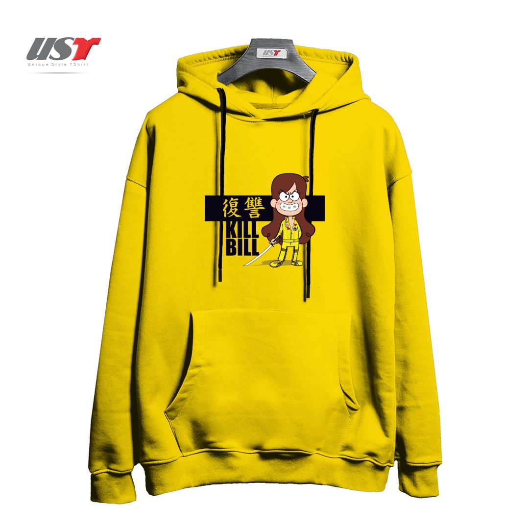 طرح KILL BILL هودی اورسایزرنگ زرد