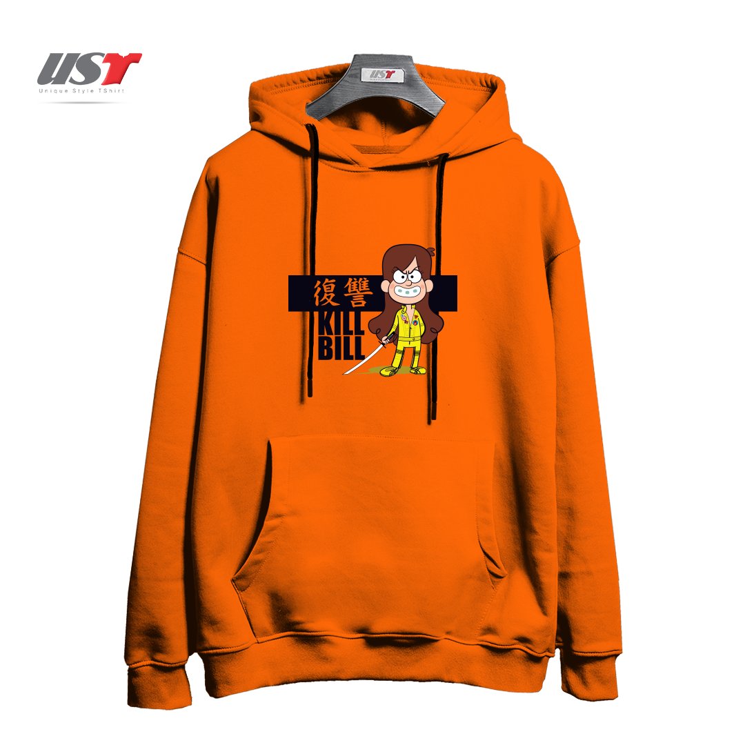 طرح KILL BILL هودی اورسایزرنگ نارنجی