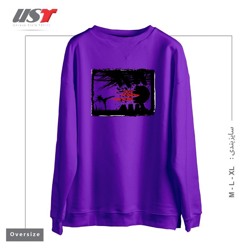 سوییشرت اورسایز طرح BEAR KICK3