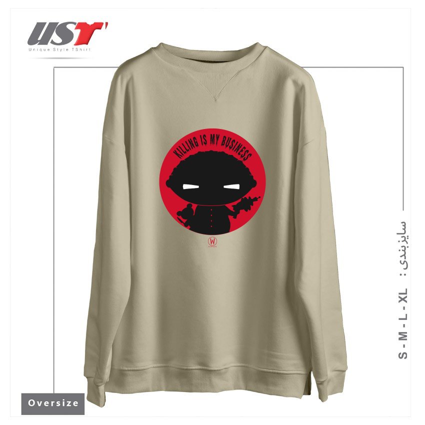 سوییشرت اورسایز طرح KILLING IS MY BUSINESS
