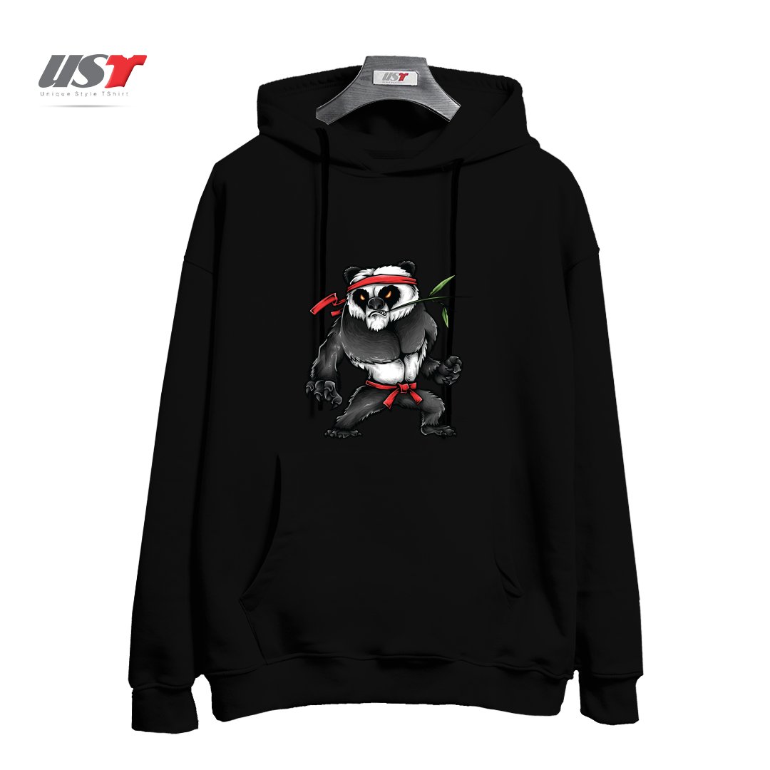 طرح KUNGFU PANDA هودی اورسایزرنگ مشکی