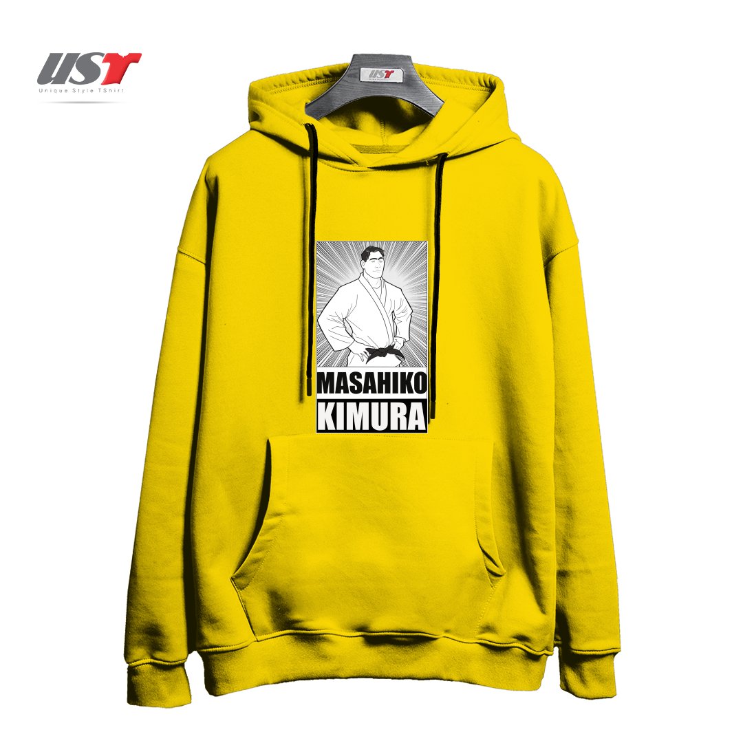 طرح MASAHIKO KIMURA TRIBUTE T-SHIRT هودی اورسایزرنگ زرد