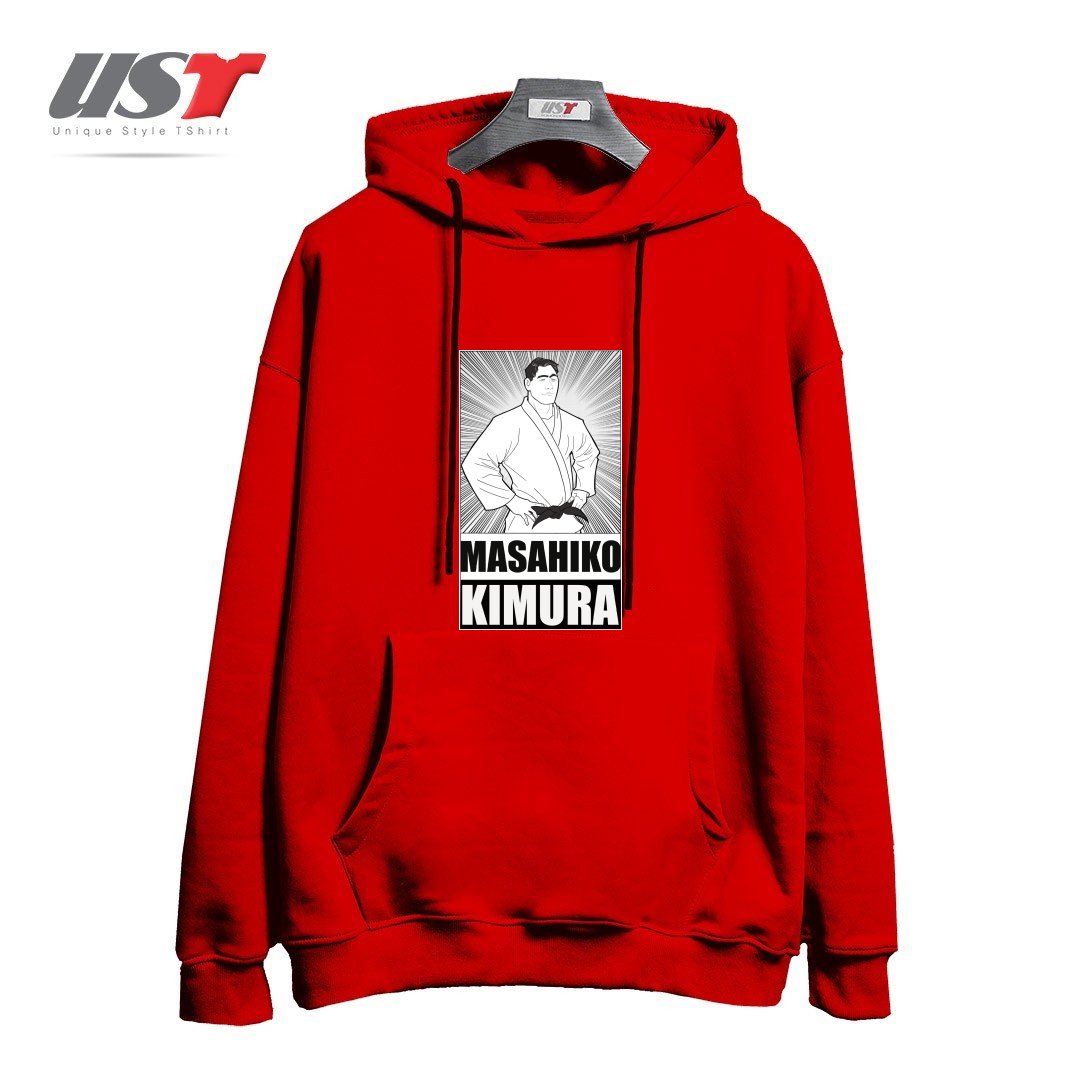 طرح MASAHIKO KIMURA TRIBUTE T-SHIRT هودی اورسایزرنگ قرمز