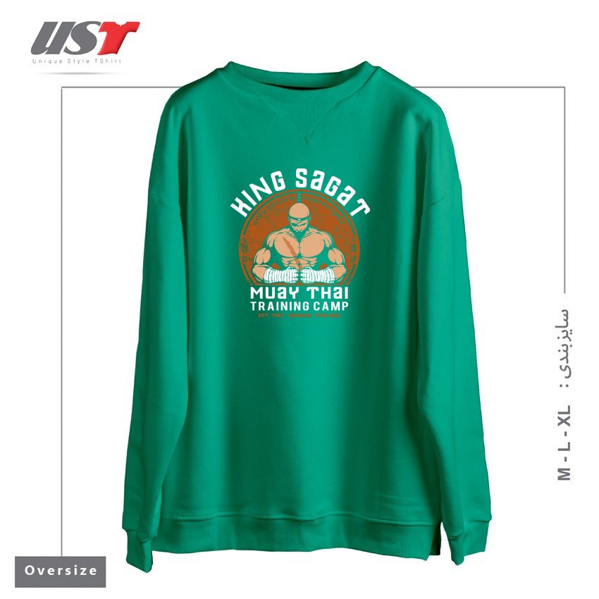 سوییشرت اورسایز طرح MUAY THAI CAMP