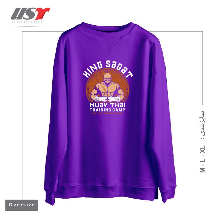 سوییشرت اورسایز طرح MUAY THAI CAMP