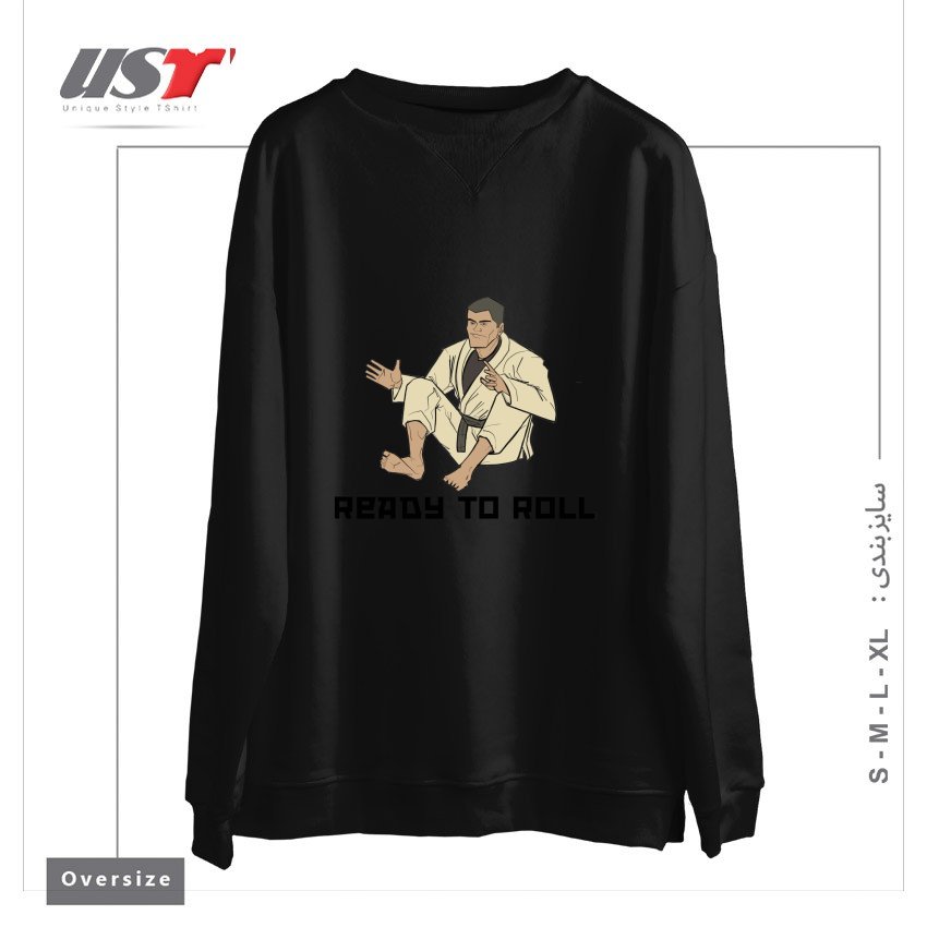 سوییشرت اورسایز طرح READY TO ROLL