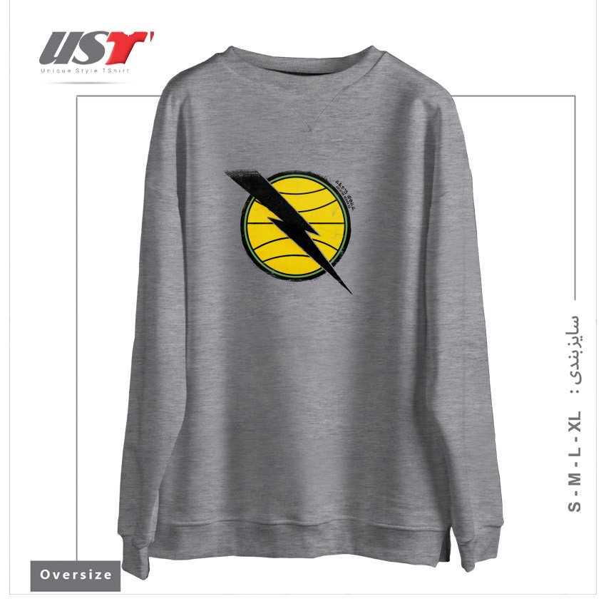 طرح RETRO HELIO GRACIE JIU-JITSU DA GUANABARA EMBLEM سوییشرت اورسایزرنگ طوسی ملانژ