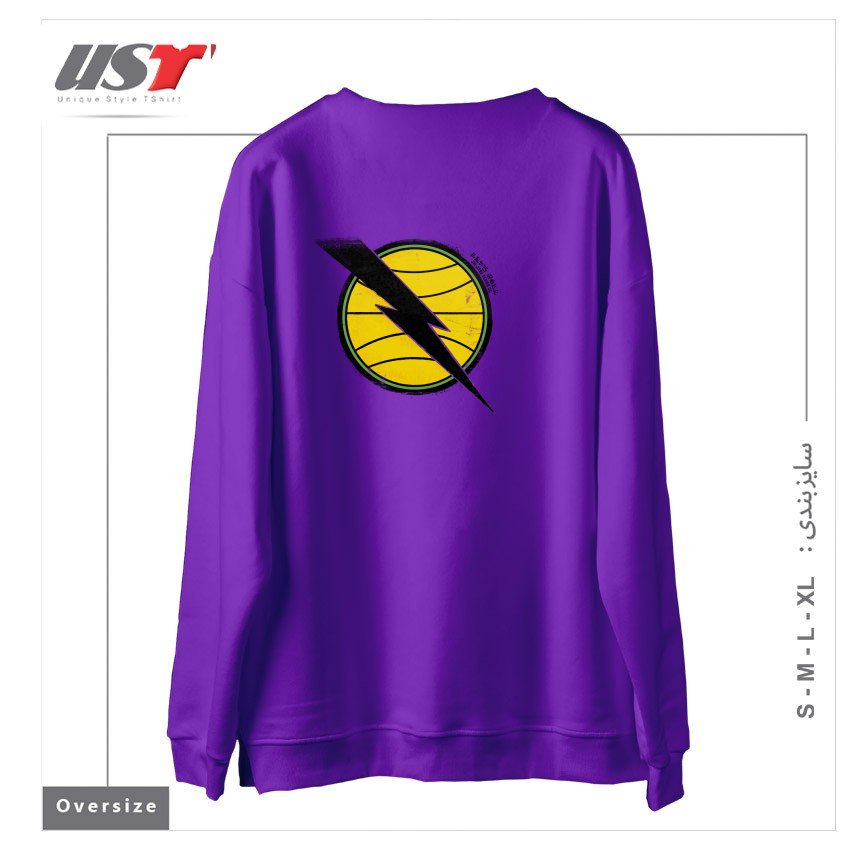 طرح RETRO HELIO GRACIE JIU-JITSU DA GUANABARA EMBLEM سوییشرت اورسایزرنگ بنفش