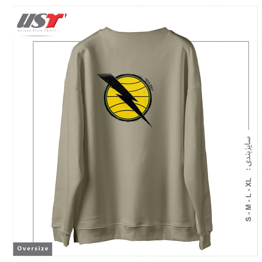 طرح RETRO HELIO GRACIE JIU-JITSU DA GUANABARA EMBLEM سوییشرت اورسایزرنگ نخودی