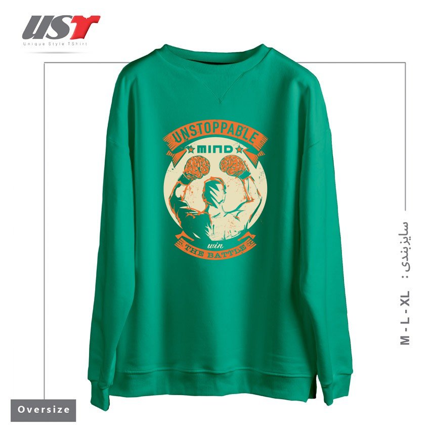سوییشرت اورسایز طرح UNSTOPPABLE!