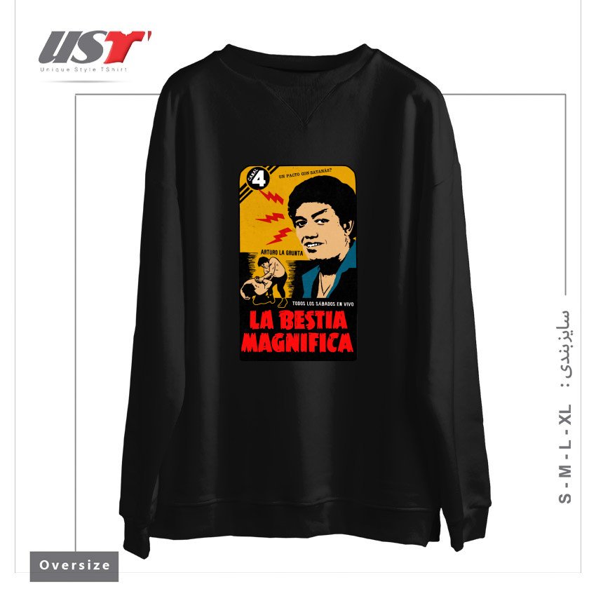 سوییشرت اورسایز طرح VINTAGE MEXICAN WRESTLER