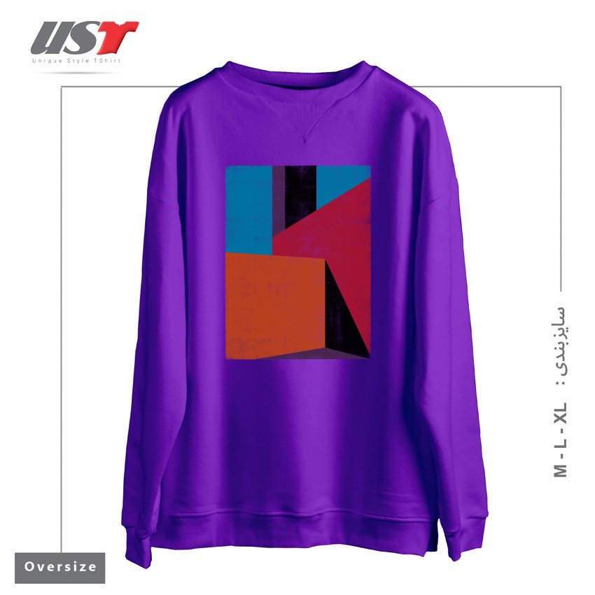 طرح BARRAGANIC سوییشرت اورسایزرنگ بنفش