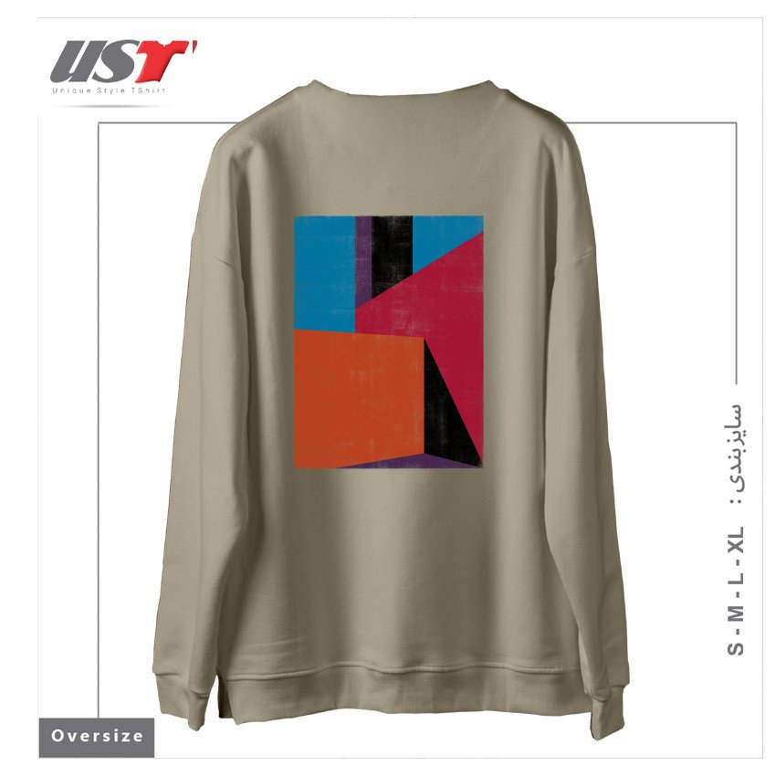 طرح BARRAGANIC سوییشرت اورسایزرنگ نخودی