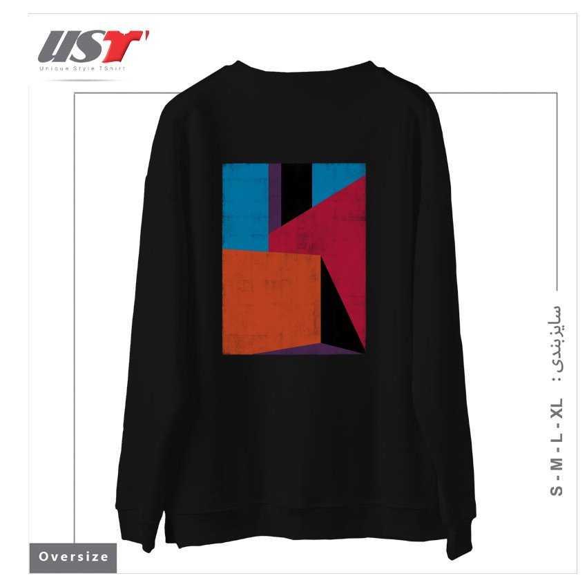 طرح BARRAGANIC سوییشرت اورسایزرنگ مشکی