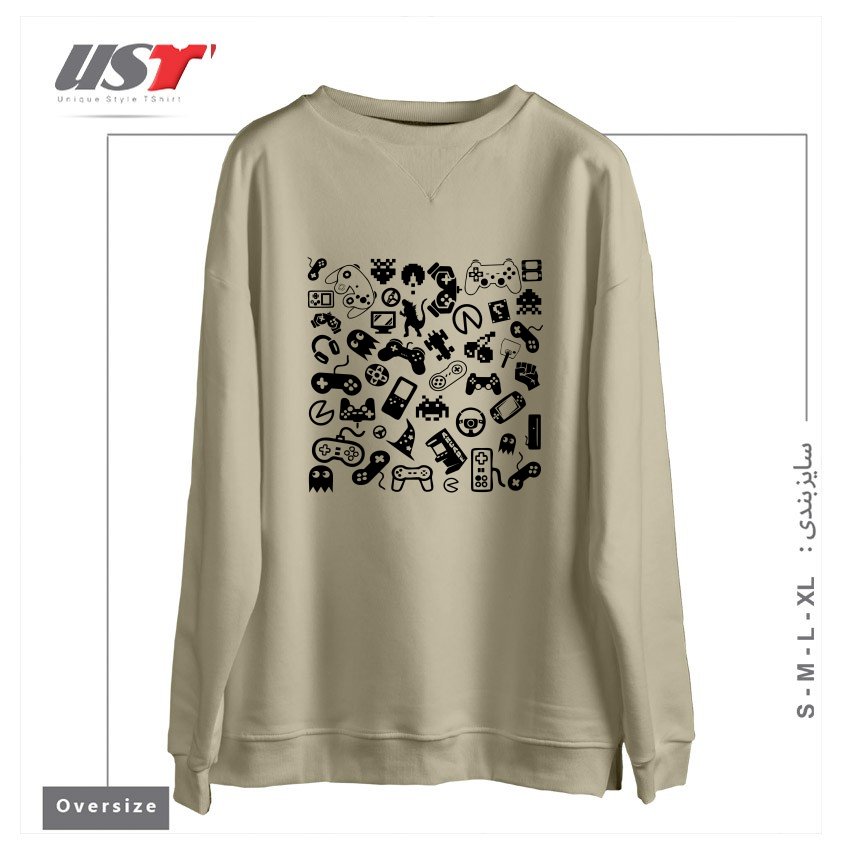 سوییشرت اورسایز طرح Old Gamer
