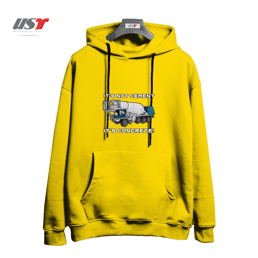 طرح CONCRETE TRUCK هودی اورسایزرنگ زرد