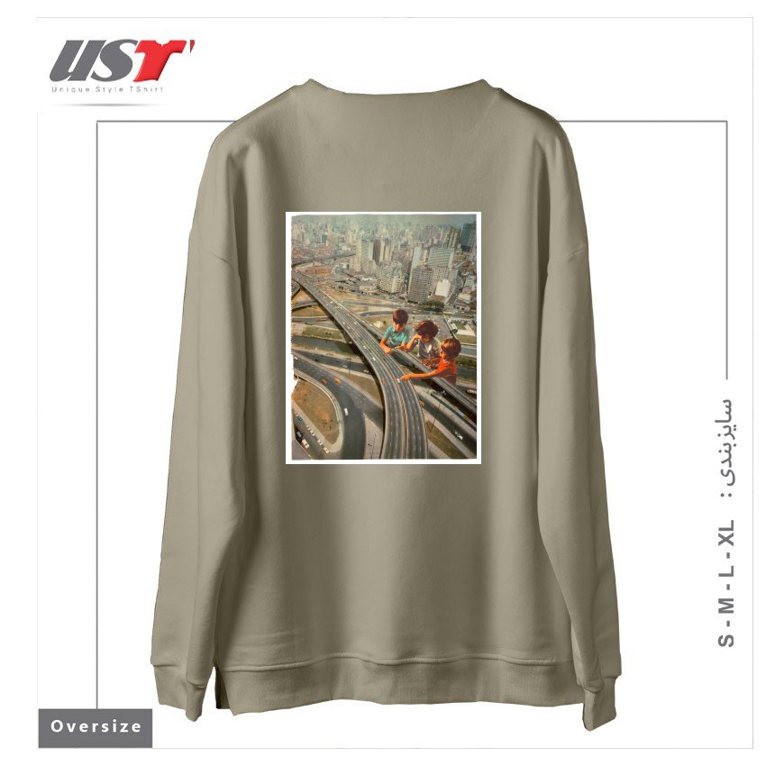 طرح KDS PLAY سوییشرت اورسایزرنگ نخودی