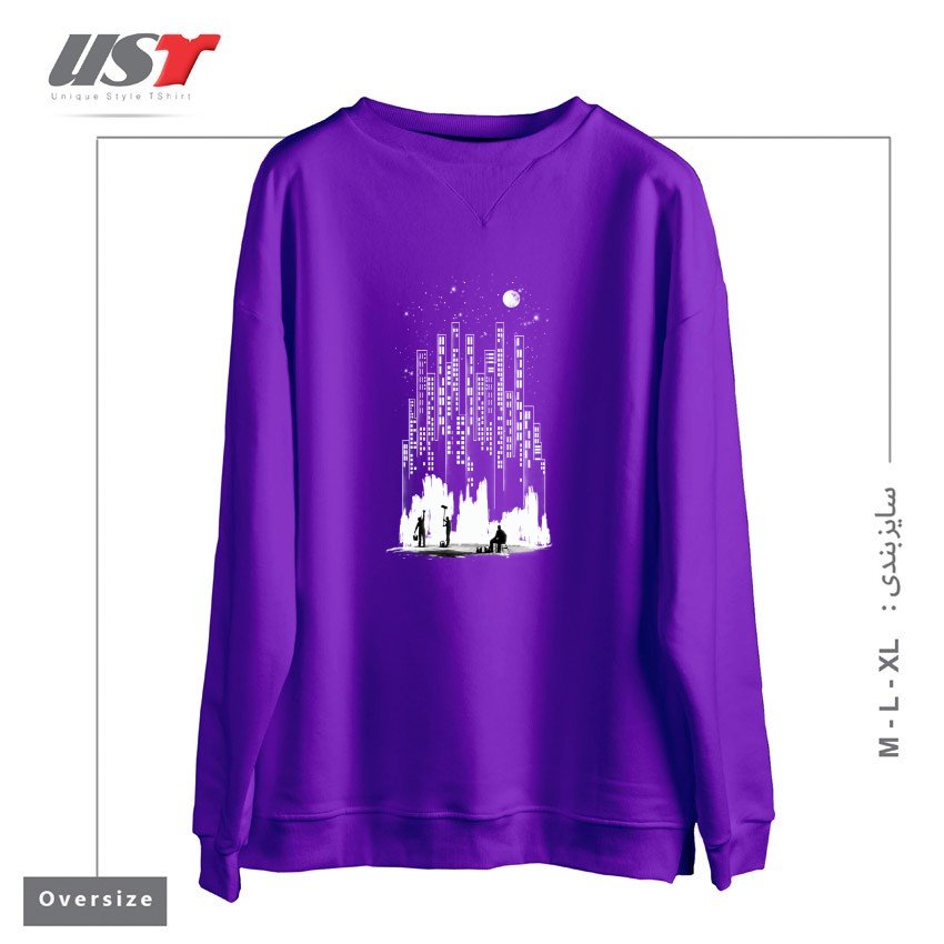 سوییشرت اورسایز طرح MIDNIGHT PAINTER