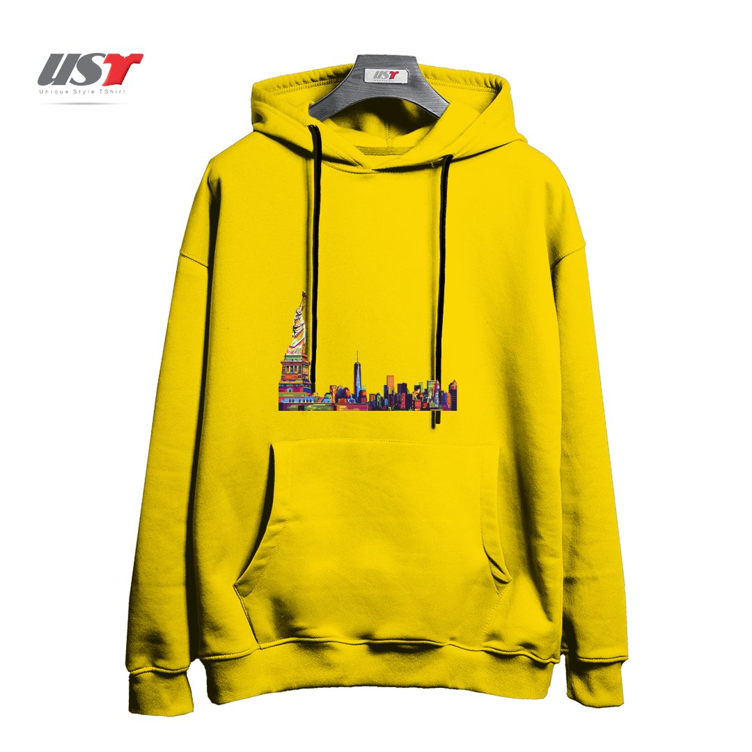 هودی اورسایز طرح NEW YORK SKYLINE