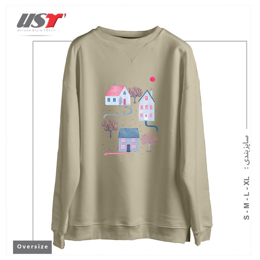 سوییشرت اورسایز طرح SPRING IN TOWNSVILLE