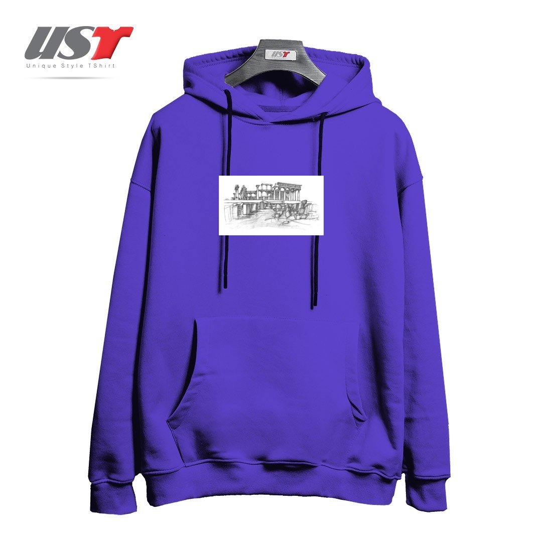 طرح THE TEMPLE OF APHAIA - T-SHIRT هودی اورسایزرنگ بنفش