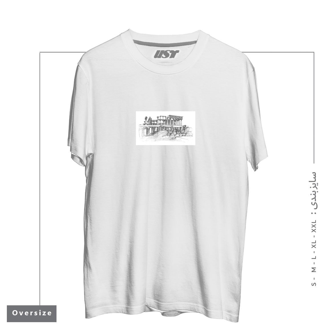 تیشرت اورسایز طرح THE TEMPLE OF APHAIA - T-SHIRT