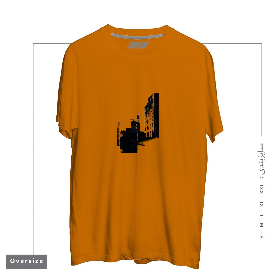 طرح TOWER BUILDING OUTLINE تیشرت اورسایزرنگ پرتغالی