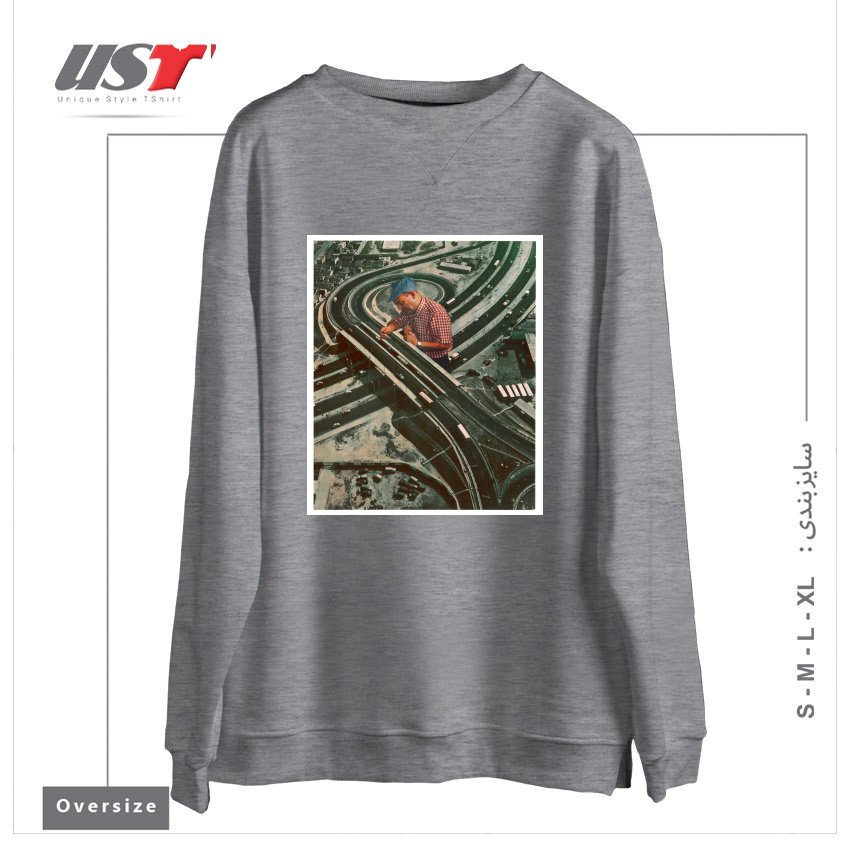 سوییشرت اورسایز طرح WORKER II
