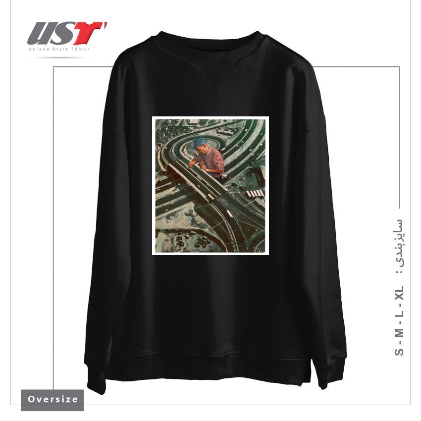 سوییشرت اورسایز طرح WORKER II