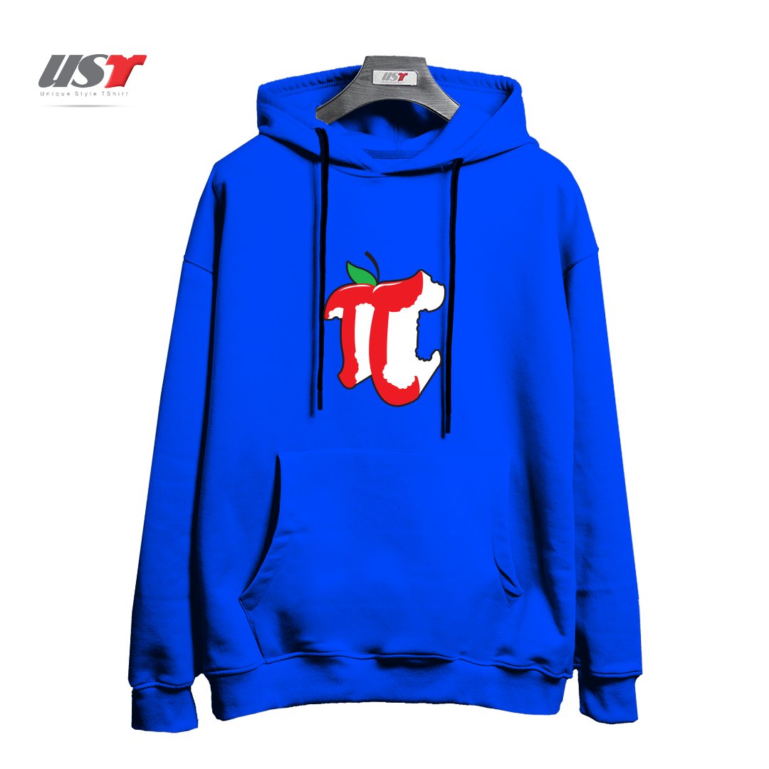 طرح APPLE PI هودی اورسایزرنگ آبی شالی