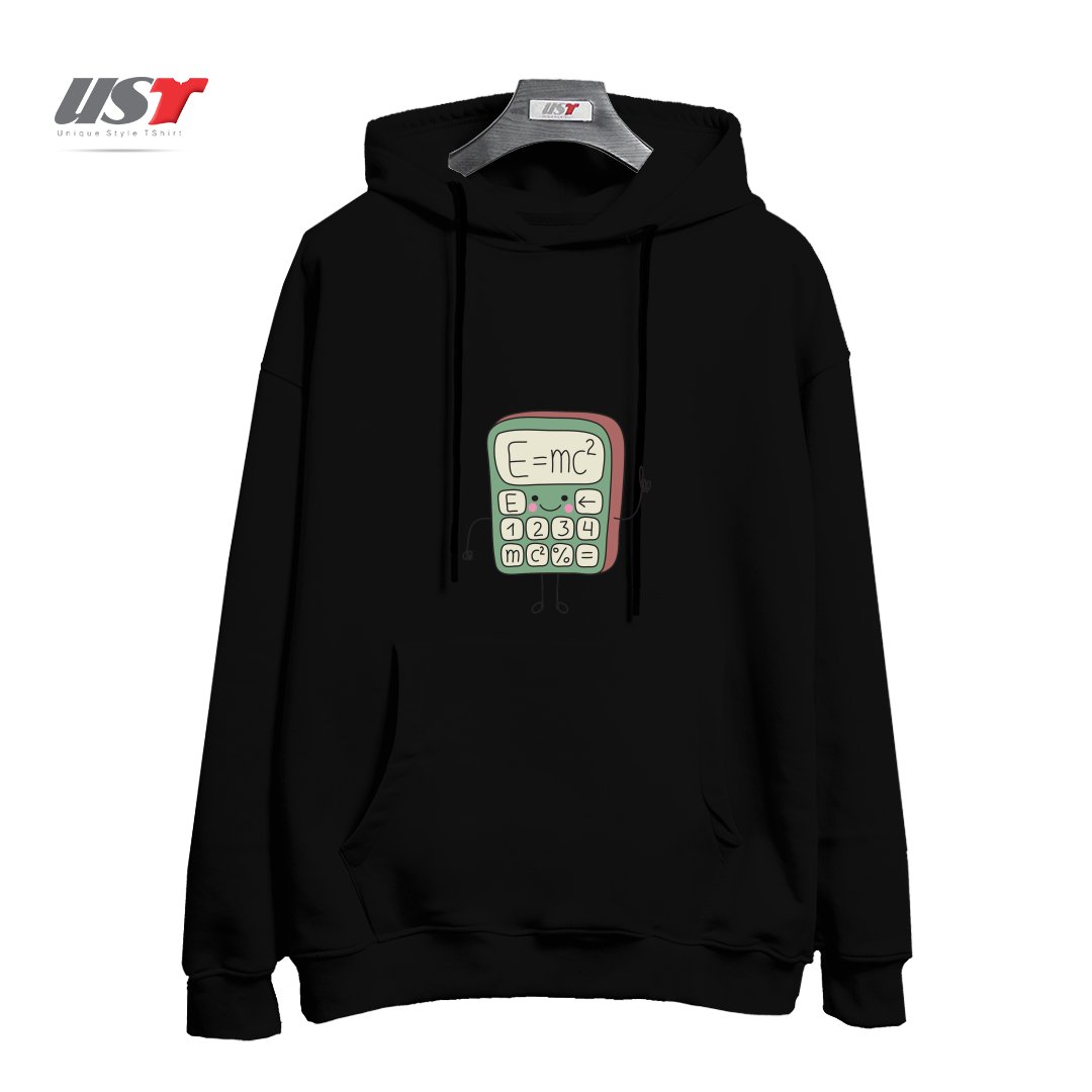 طرح CARTOON FUNNY CALCULATOR SMILES هودی اورسایزرنگ مشکی