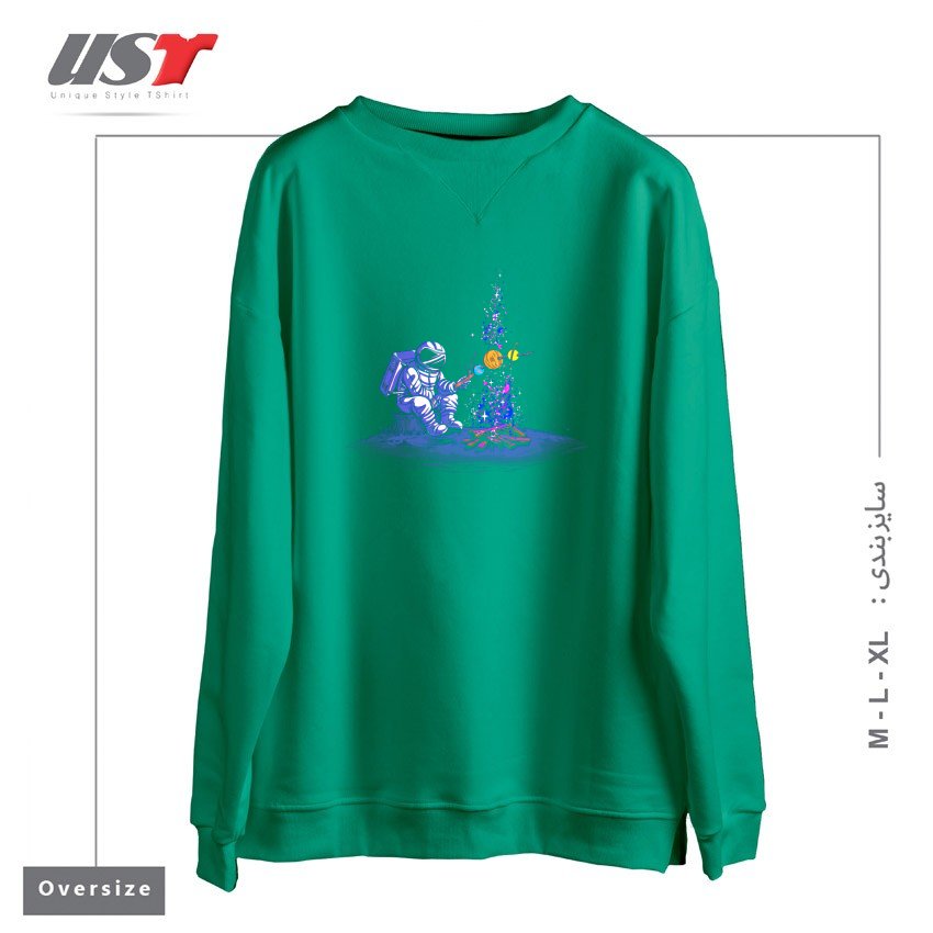 سوییشرت اورسایز طرح spaceman
