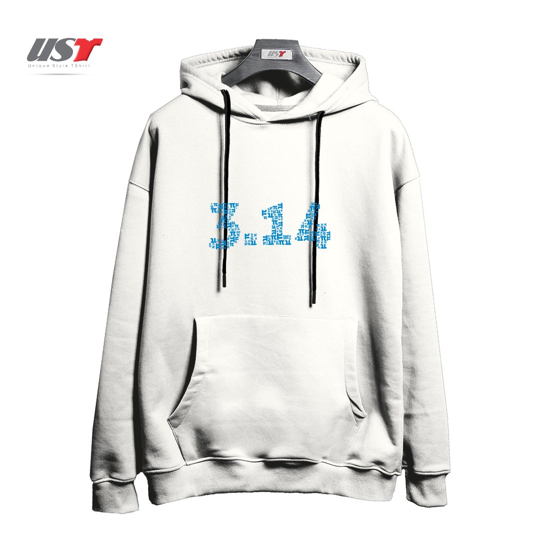 طرح CELEBRATE PI هودی اورسایزرنگ سفید