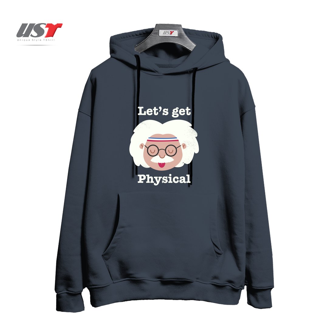 طرح LET'S GET PHYSICAL هودی اورسایزرنگ دودی
