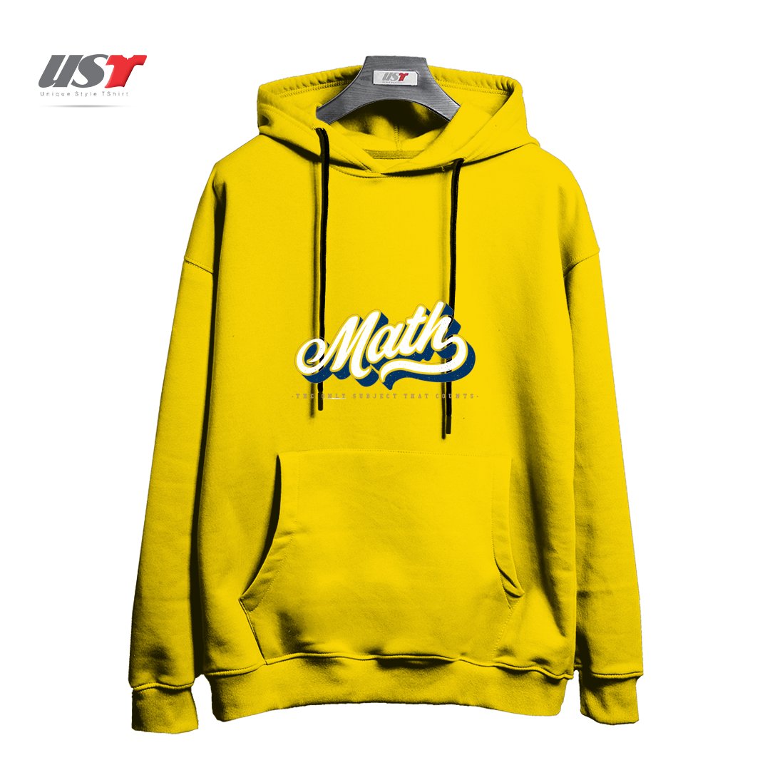 طرح MATH COUNTS هودی اورسایزرنگ زرد