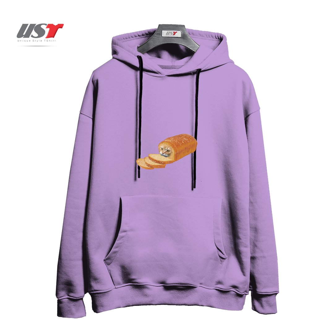 طرح CAT LOAF KITTY KITTEN BREAD BREADLOAF CATS FUNNY هودی اورسایزرنگ یاسی