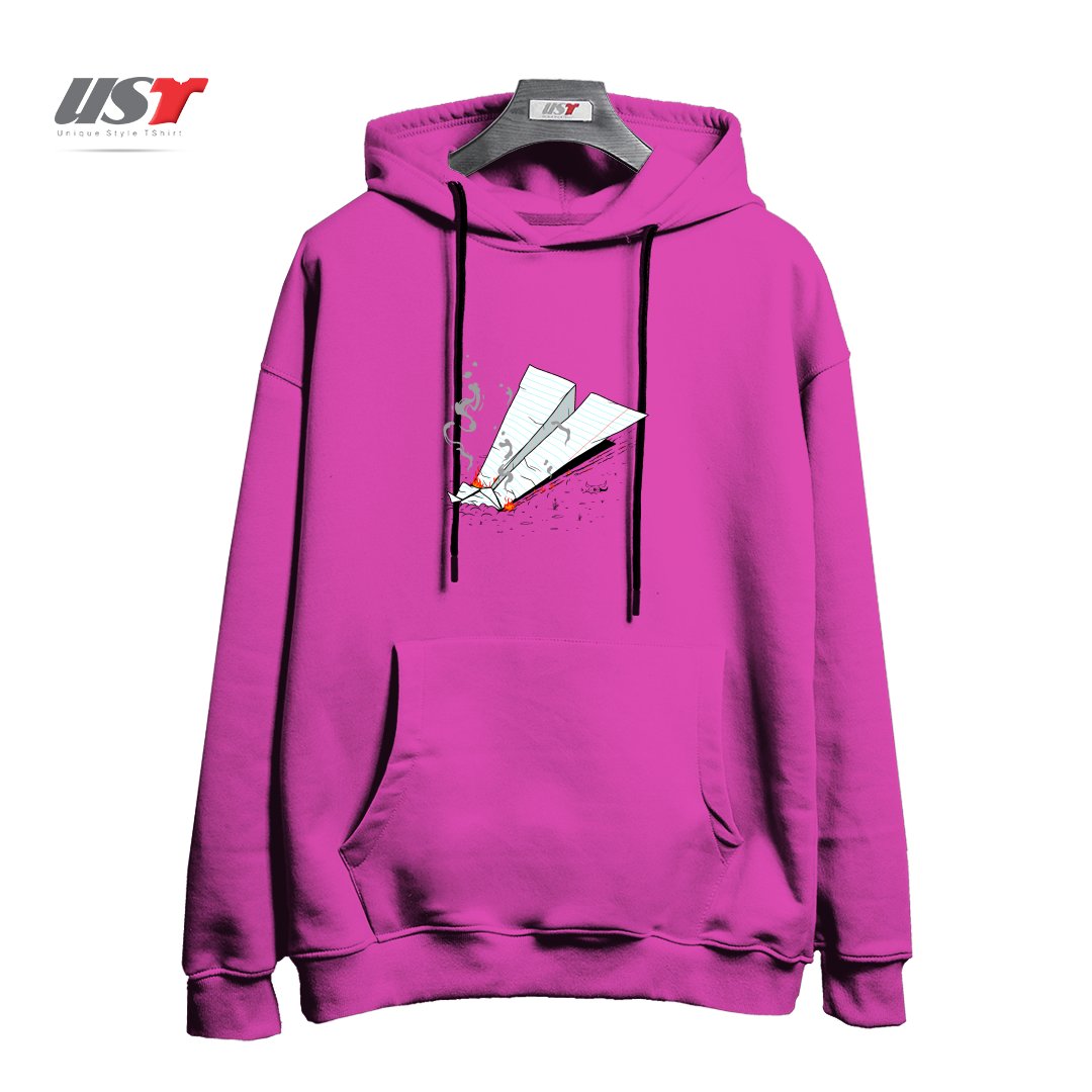 طرح CRASH هودی اورسایزرنگ صورتی