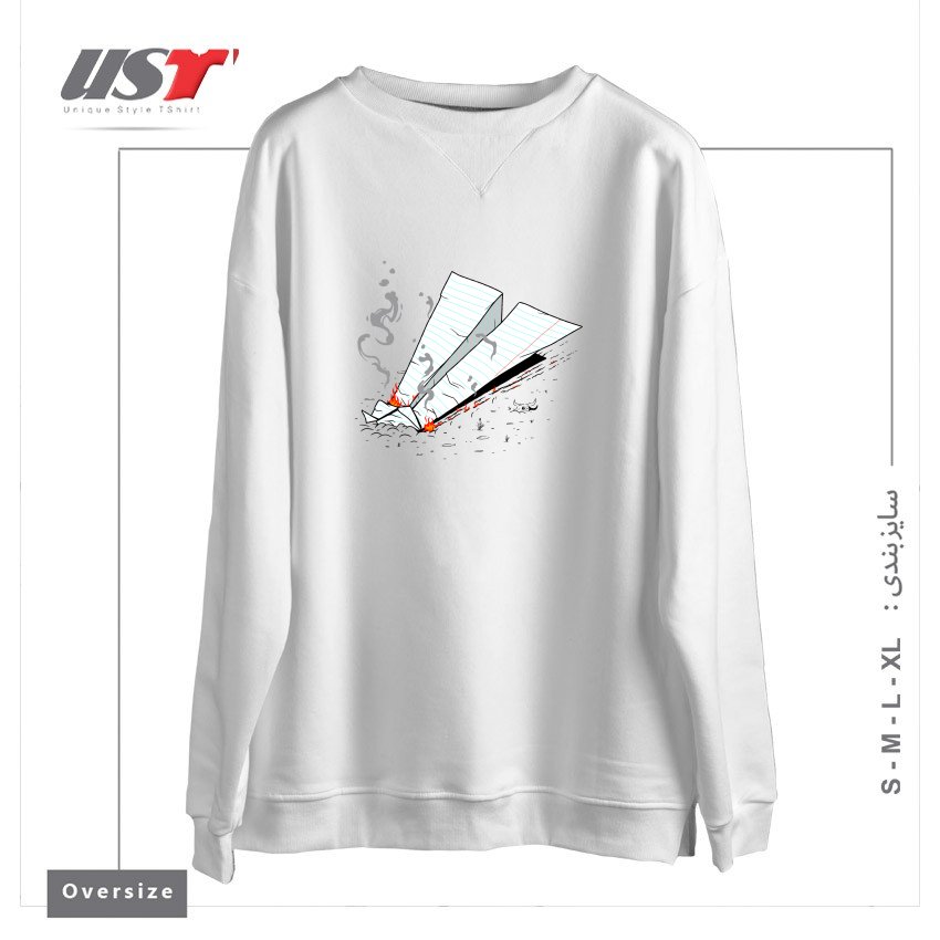 سوییشرت اورسایز طرح CRASH