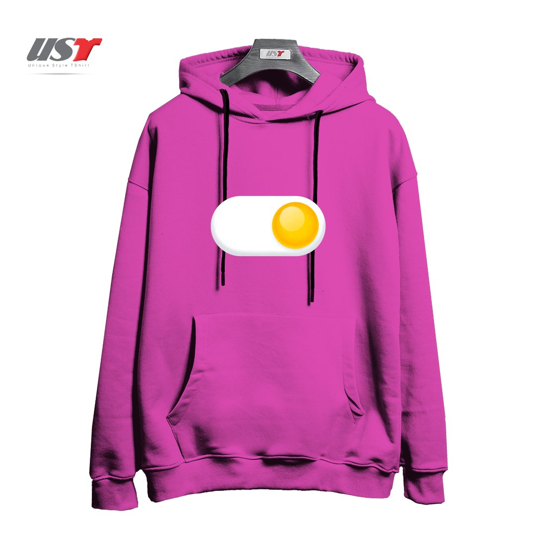 طرح EGG ME ON هودی اورسایزرنگ صورتی