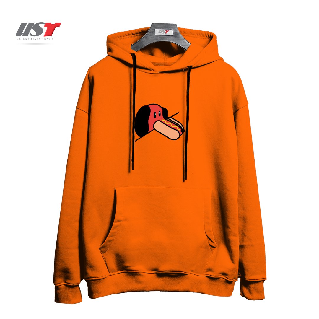 طرح JUST A WEIRD SCENE # 32 هودی اورسایزرنگ نارنجی